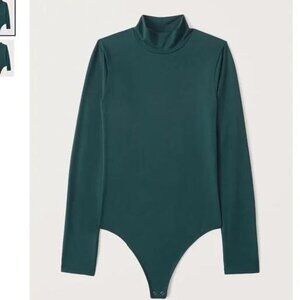 Abercrombie & Fitch Long-Sleeve Seamless Fabric Mockneck Bodysuit